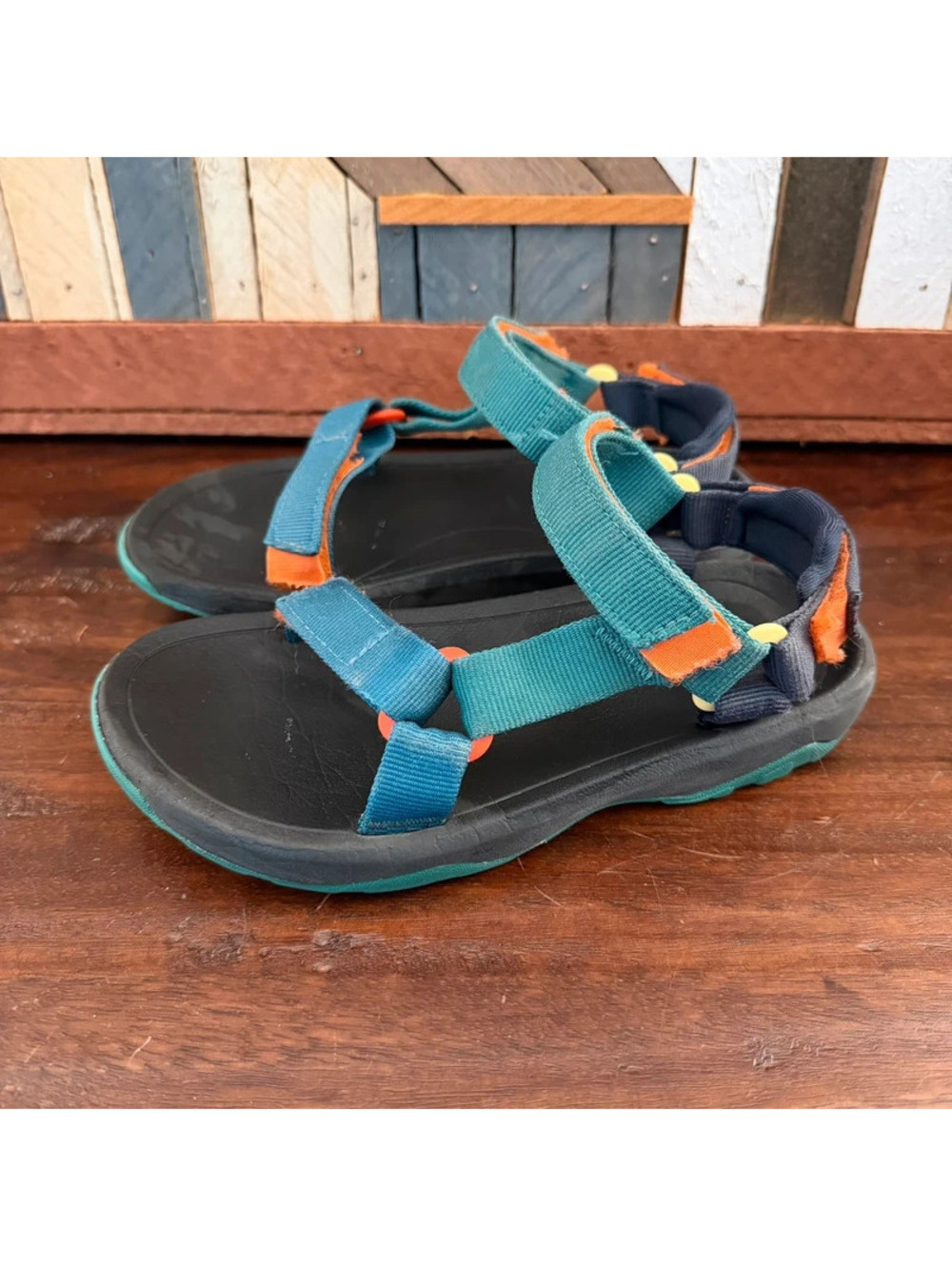 Teva Kids Hurricane XLT 2 Sport Sandals Blue Orange Size 13 Youth
